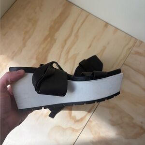 United Nude Black and White Platform Sandals